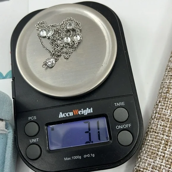 Vintage Epiphany Sterling Silver Diamonique Necklace – 16” - Picture 11 of 11